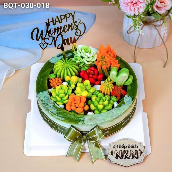  Bánh Quà Tặng 20/11 Sen Đá Hiện Đại (BQT-030-018) 