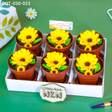  Hộp Bánh Quà Tặng 20/11 6 Chậu Hoa Hướng Dương Kèm Xẻng (BQT-030-023) 