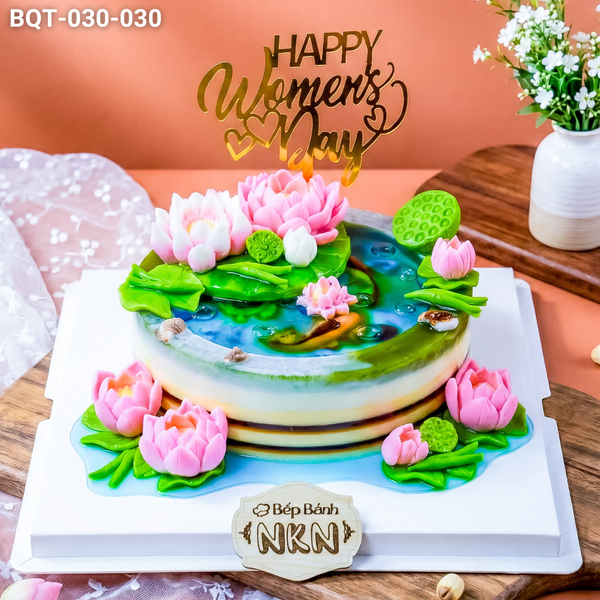  Bánh Quà Tặng Đoá Sen Ngọc (BQT-030-030) 