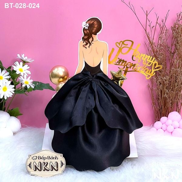  Bánh Quà tặng 20/10 Cô Gái Váy Đen (BT-028-024) 