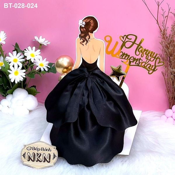  Bánh Quà tặng 20/10 Cô Gái Váy Đen (BT-028-024) 