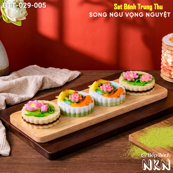  Hộp Bánh Trung Thu Song Ngư Vọng Nguyệt 4D (BTT-029-005) 