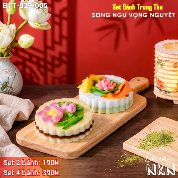  Hộp Bánh Trung Thu Song Ngư Vọng Nguyệt 4D (BTT-029-005) 