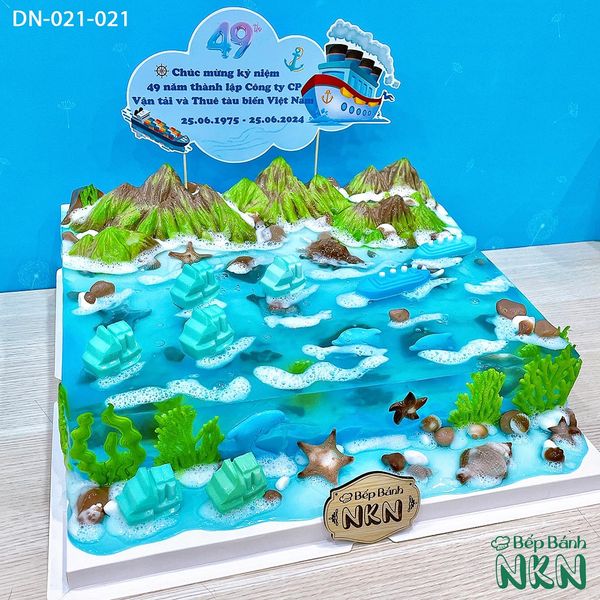  Bánh Kỷ Niệm Thành Lập Công Ty Tàu Biển Theo Yêu Cầu (DN-021-021) 