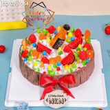  Bánh Sinh Nhật Trái Cây Mix Tone Gỗ (GD-020-064) 