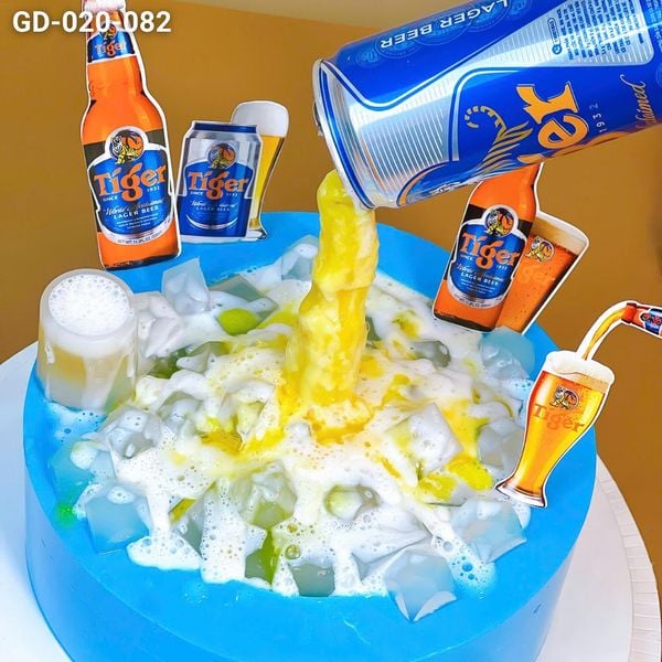  Bánh Sinh Nhật Rót Bia Tiger Xanh (GD-020-082) 