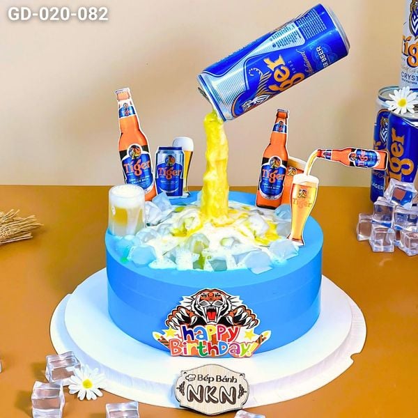  Bánh Sinh Nhật Rót Bia Tiger Xanh (GD-020-082) 