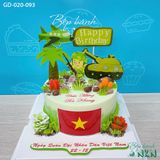  Bánh Sinh Nhật  Mẫu Chú Bộ Đội (GD-020-093) 