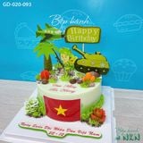  Bánh Sinh Nhật  Mẫu Chú Bộ Đội (GD-020-093) 