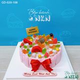  Bánh Sinh Nhật Trái Cây Mix Tone Hồng (GD-020-108) 