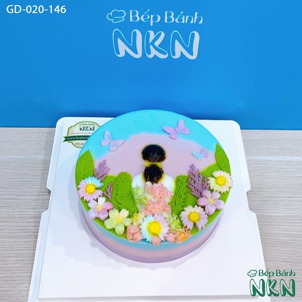  Bánh Sinh Nhật Cô Gái Trong Vườn Hoa (GD-020-146) 