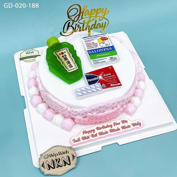  Bánh Sinh Nhật Chai Dầu Gió, Vỉ Thuốc (GD-020-188) 