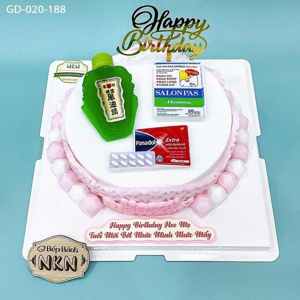  Bánh Sinh Nhật Chai Dầu Gió, Vỉ Thuốc (GD-020-188) 