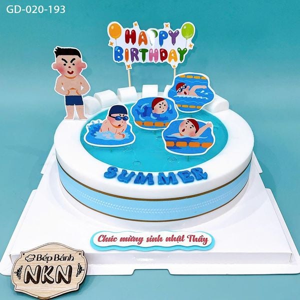  Bánh Sinh Nhật Bể Bơi Mùa Hè (GD-020-193) 