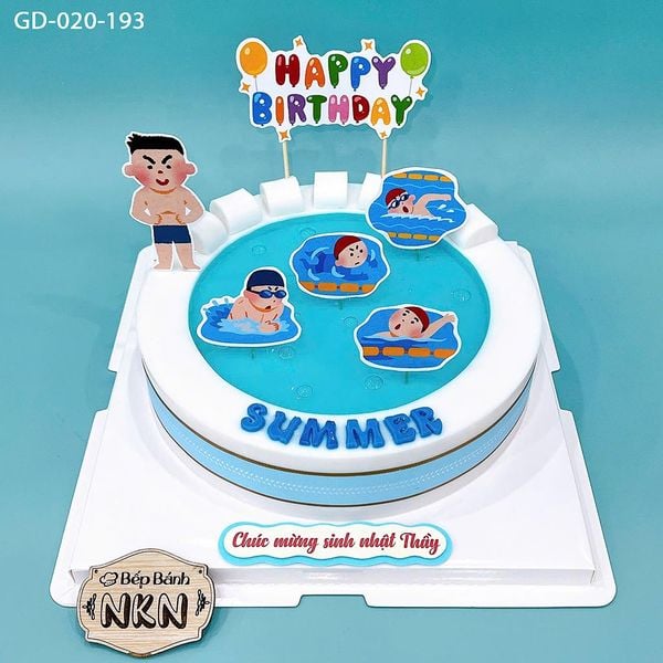  Bánh Sinh Nhật Bể Bơi Mùa Hè (GD-020-193) 