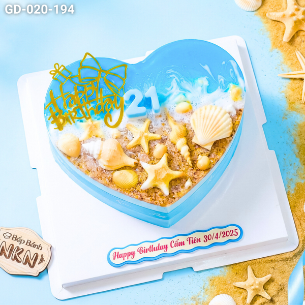  Bánh Sinh Nhật Bãi Biển Trái Tim (GD-020-194) 