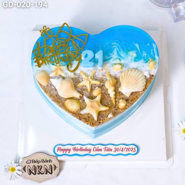  Bánh Sinh Nhật Bãi Biển Trái Tim (GD-020-194) 