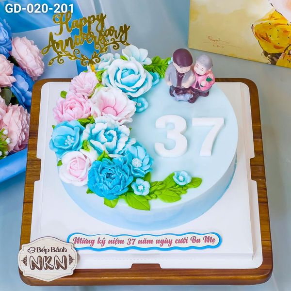  Bánh Kỷ Niệm Kết Hoa Ngày Cưới Ba Mẹ (GD-020-201) 