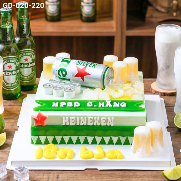  Bánh Sinh Nhật Chủ Đề Bia Heineken (GD-020-220) 