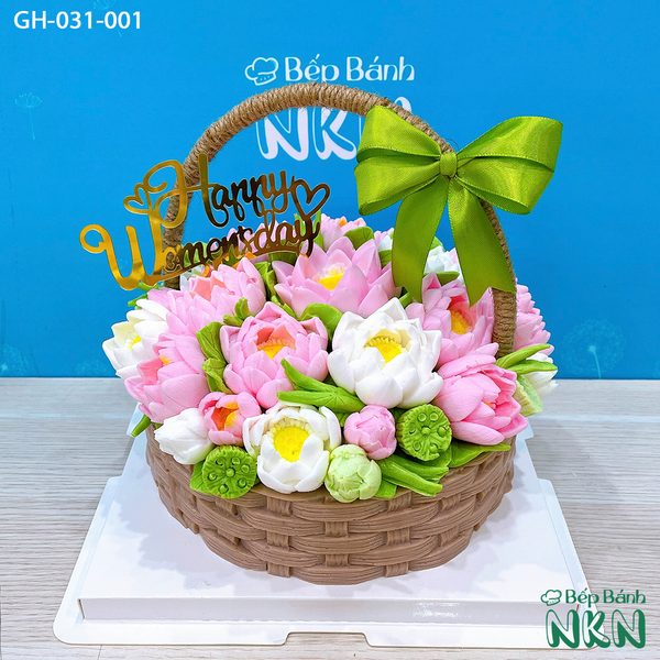  Giỏ Bánh Hoa Sen Quà Tặng 20/10 (GH-031-001) 