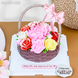  Giỏ Bánh Hoa Hồng Quà Tặng 20/10 (GH-031-002) 
