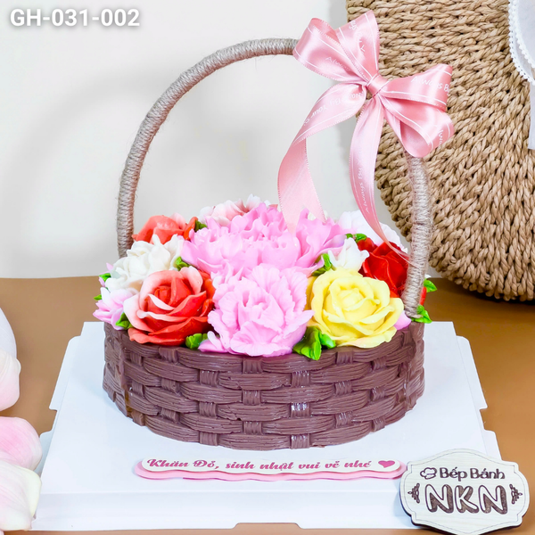  Giỏ Bánh Hoa Hồng Quà Tặng 20/10 (GH-031-002) 