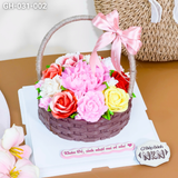  Giỏ Bánh Hoa Hồng Quà Tặng 20/10 (GH-031-002) 