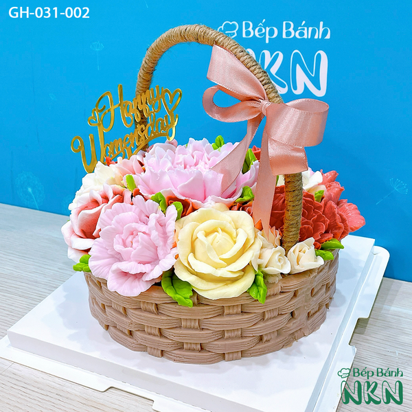  Giỏ Bánh Hoa Hồng Quà Tặng 20/10 (GH-031-002) 