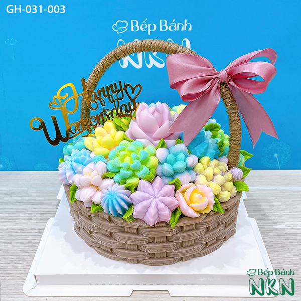  Giỏ Bánh Sen Đá Quà Tặng 20/10 (GH-031-003) 