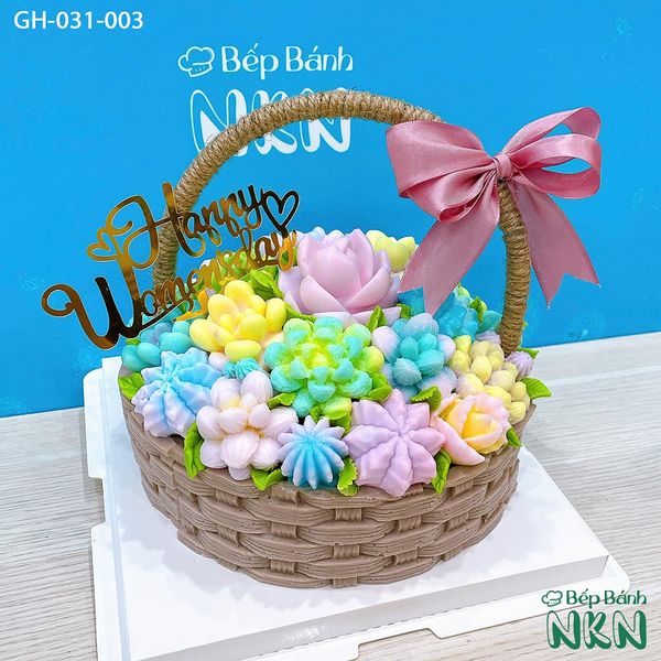  Giỏ Bánh Sen Đá Quà Tặng 20/10 (GH-031-003) 