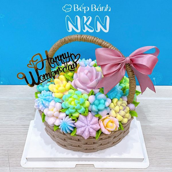  Giỏ Bánh Sen Đá Quà Tặng 20/10 (GH-031-003) 