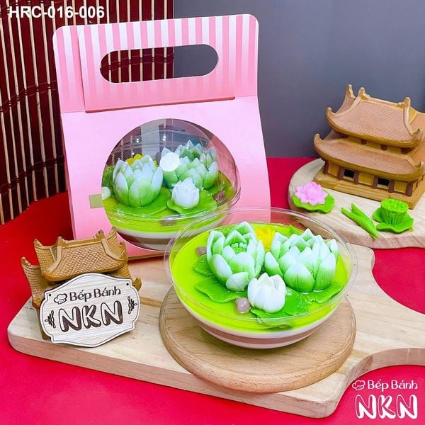  Hộp Bánh Hồ Sen Mini Xanh (HRC-016-006) 