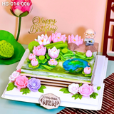  Bánh Mừng Thọ Cha Hồ Sen Cá Lội (HS-014-006) 