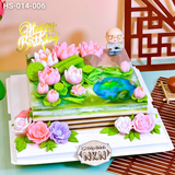  Bánh Mừng Thọ Cha Hồ Sen Cá Lội (HS-014-006) 