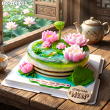  Bánh Kỷ Niệm Hồ Sen Cá Lội (HS-014-038) 