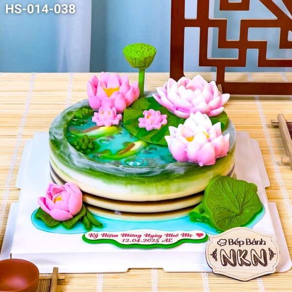  Bánh Kỷ Niệm Hồ Sen Cá Lội (HS-014-038) 