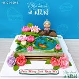  Bánh Kỷ Niệm Hồ Sen Cá Lội Tặng Mẹ, Tặng Bà (HS-014-045) 