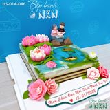  Bánh Kỷ Niệm Hồ Sen Cá Lội Tặng Ông Bà (HS-014-046) 