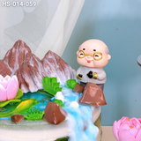  Tháp Bánh Mừng Thọ Hồ Sen Cá Lội 3 Tầng (HS-014-059) 