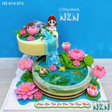  Tháp Bánh Sinh Nhật Hồ Sen 2 Tầng (HS-014-075) 