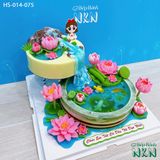  Tháp Bánh Sinh Nhật Hồ Sen 2 Tầng (HS-014-075) 