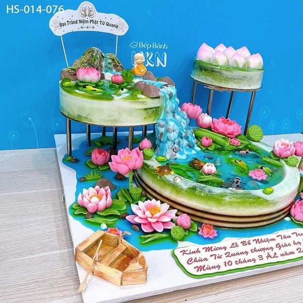  Siêu Tháp Bánh Hồ Sen Cá Lội Dâng Lễ (HS-014-076) 