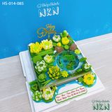  Bánh Kỷ Niệm Hồ Sen Cá Lội Tặng Ông Bà (HS-014-085) 