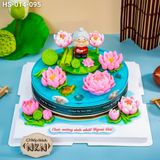  Bánh Mừng Thọ Bà Hồ Sen Cá Lội (HS-014-095) 