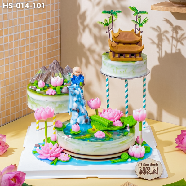 Tháp Bánh Chùa Sen 3 Tầng (HS-014-101) 