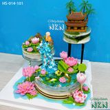  Tháp Bánh Chùa Sen 3 Tầng (HS-014-101) 