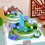  Tháp Bánh Mừng Thọ Hồ Sen 2 Tầng (HS-014-116) 