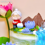  Tháp Bánh Mừng Thọ Hồ Sen 2 Tầng (HS-014-116) 