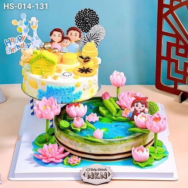  Bánh Sinh Nhật Hoa Sen Gia Đình (HS-014-131) 