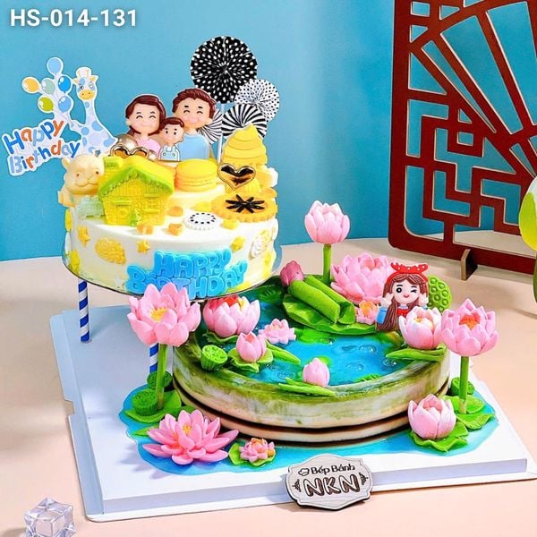 Bánh Sinh Nhật Hoa Sen Gia Đình (HS-014-131) 